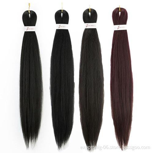 Easy Braiding Synthetic Ombre Crochet Braid Hair Extensions Soft Yaki Straight 3X Pre Stretched Braiding Hair